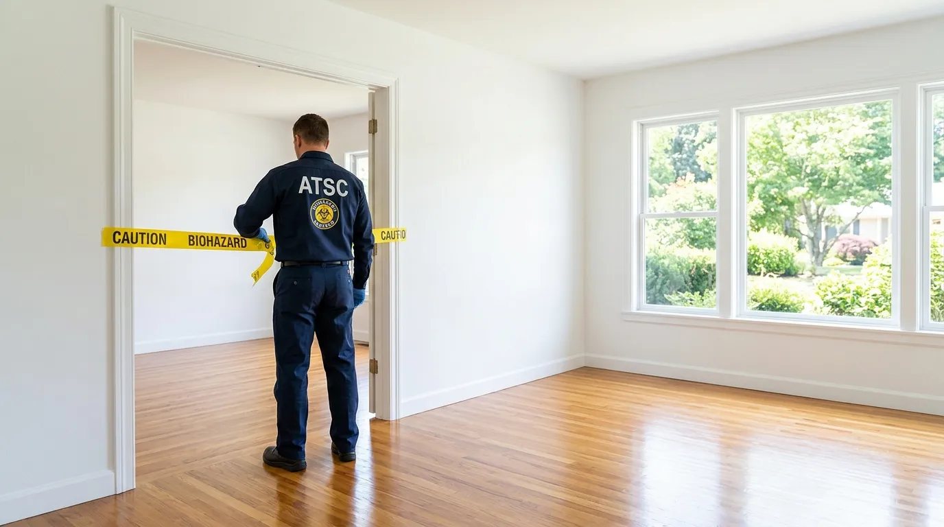 Certified biohazard cleanup crew performing Decomposition Cleanup in Eatonton